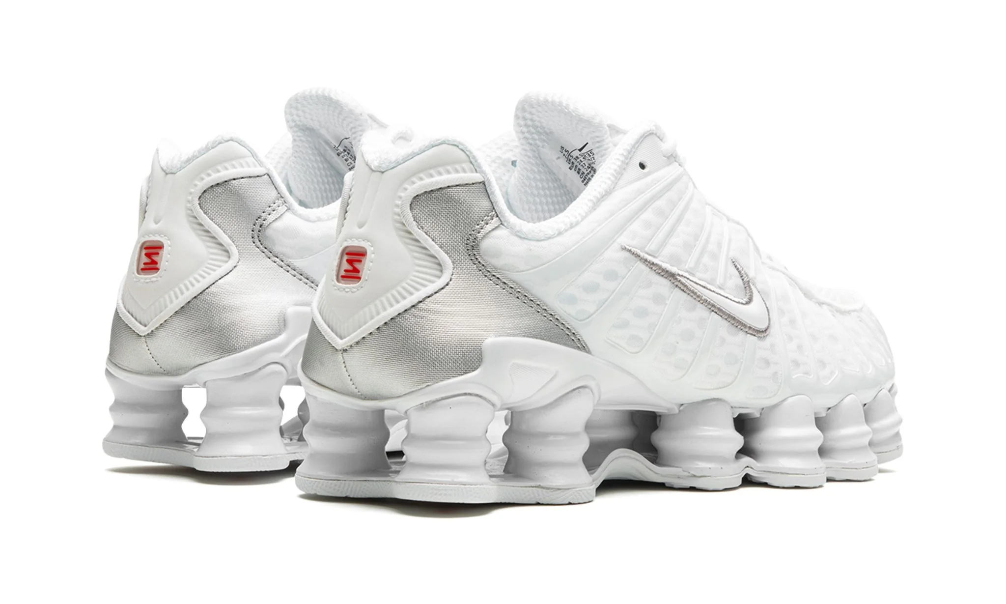 Nike Shox TL White Metallic Silver Max Orange - Image 3