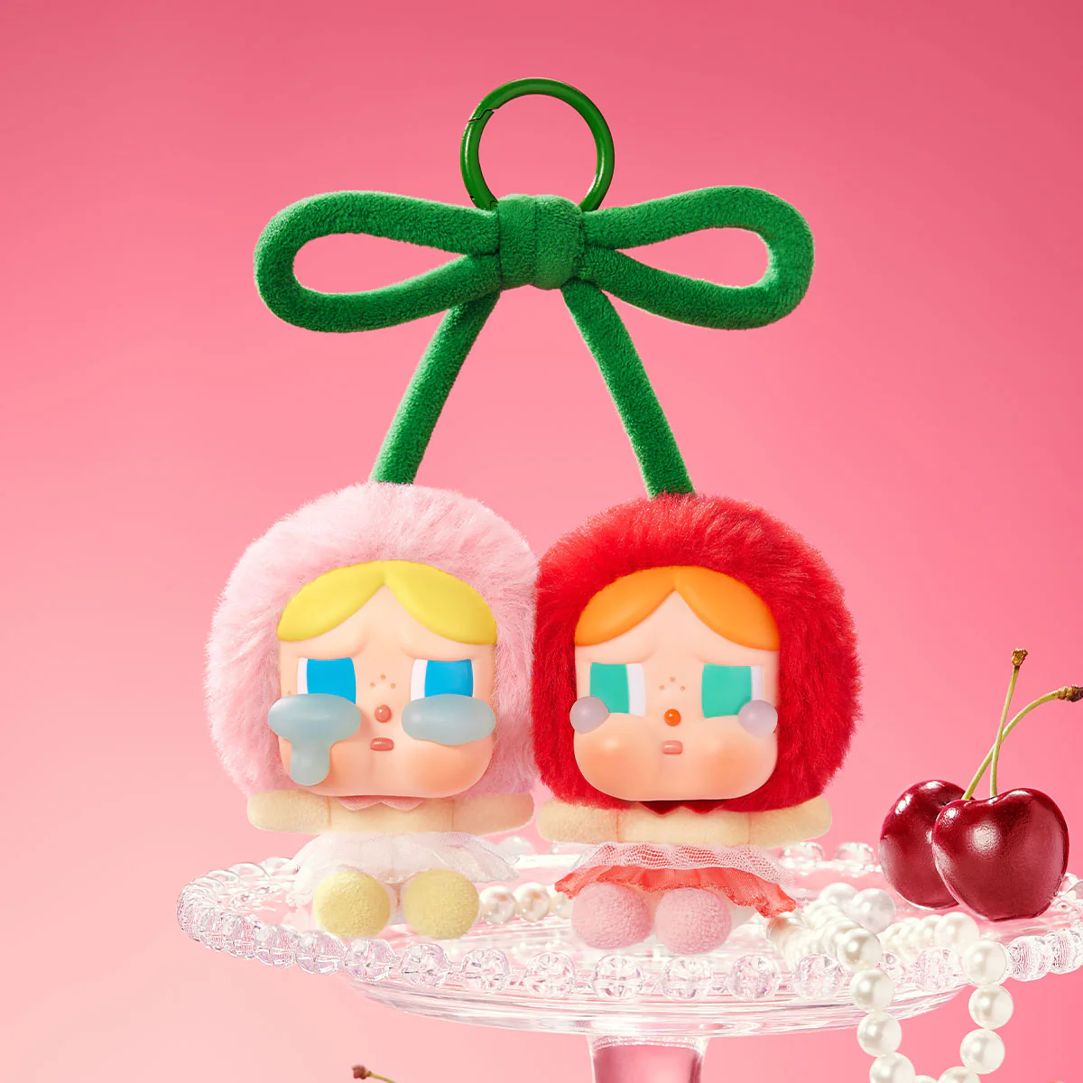 Pop Mart CryBaby Crying For Love Series (Love You Cherry Much) Vinyl Plush Hanging Card - Image 3