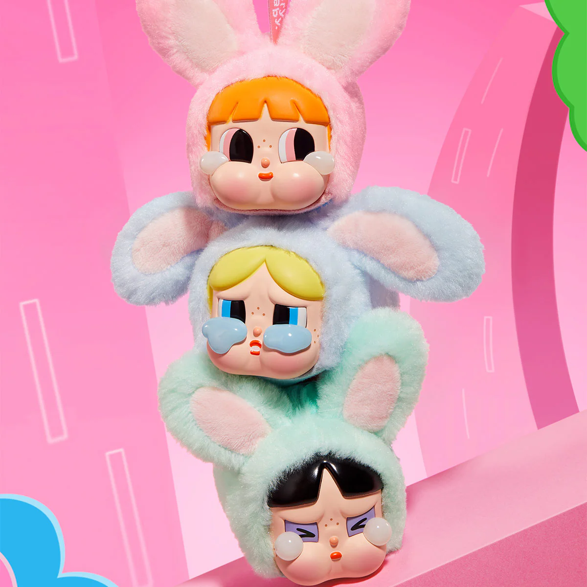 Pop Mart CryBaby x Powerpuff Girls Series Vinyl Face Plush Sealed Case (6 Blind Boxes) - Image 3