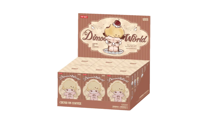Pop Mart DIMOO Crush on Coffee Series Plush Keychain Sealed Case