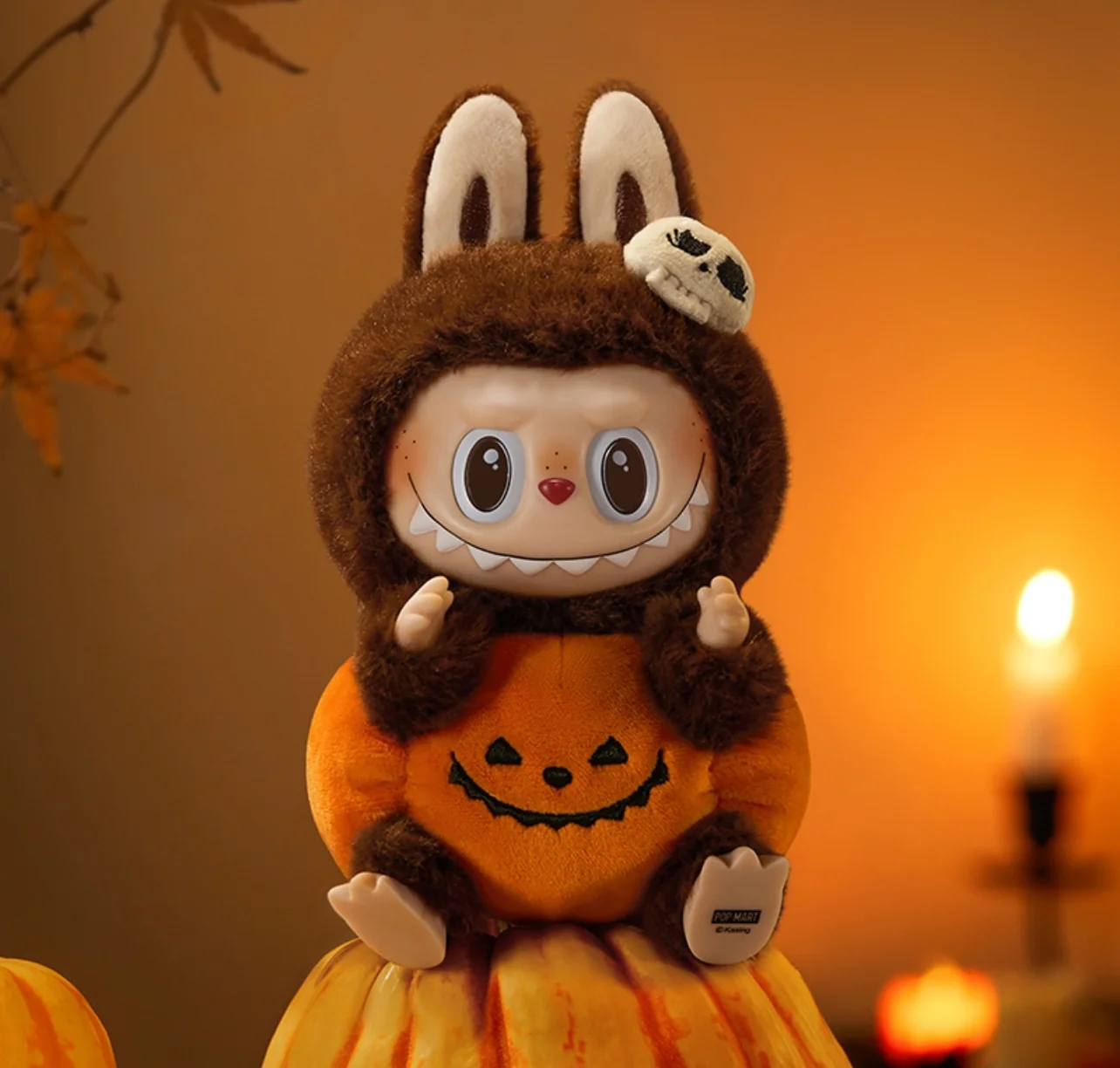 POP MART Labubu Happy Halloween Party Series-Citrouille assise Vinyle Peluche Pendentif - Image 5