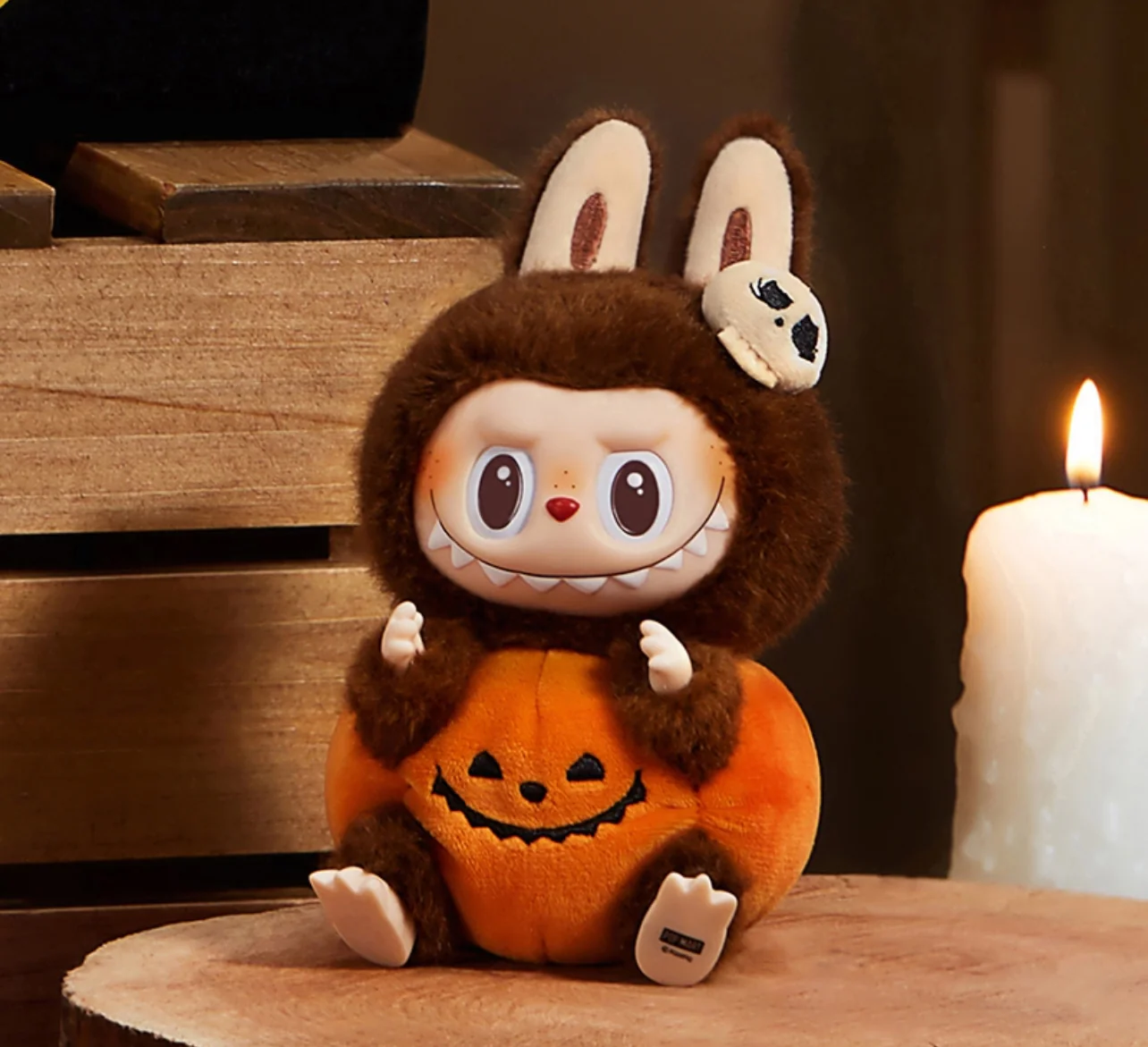 POP MART Labubu Happy Halloween Party Series-Citrouille assise Vinyle Peluche Pendentif - Image 8