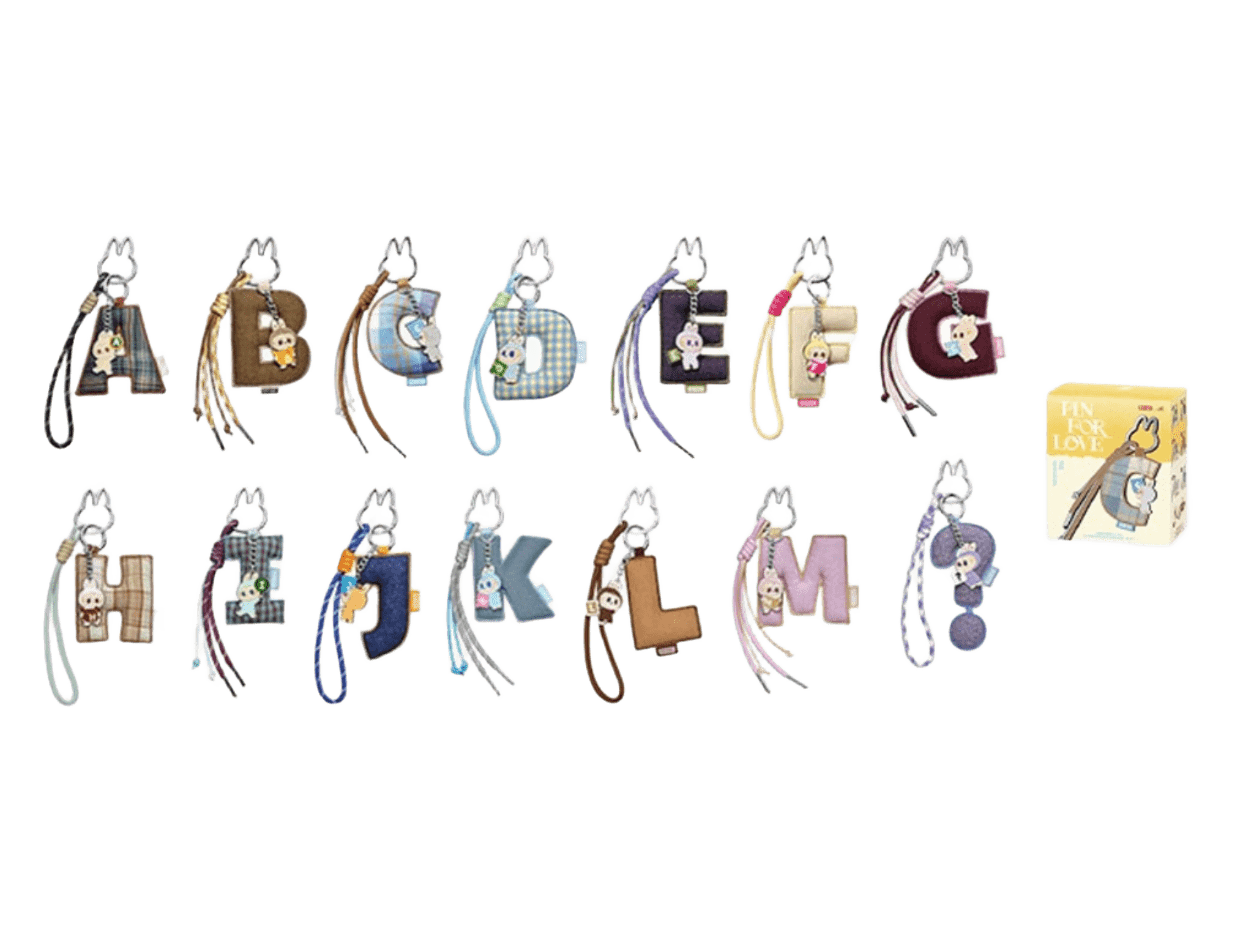 Pop Mart Labubu The Monsters Pin for Love Series Letter Pendant (A-M) Sealed Case - Image 3