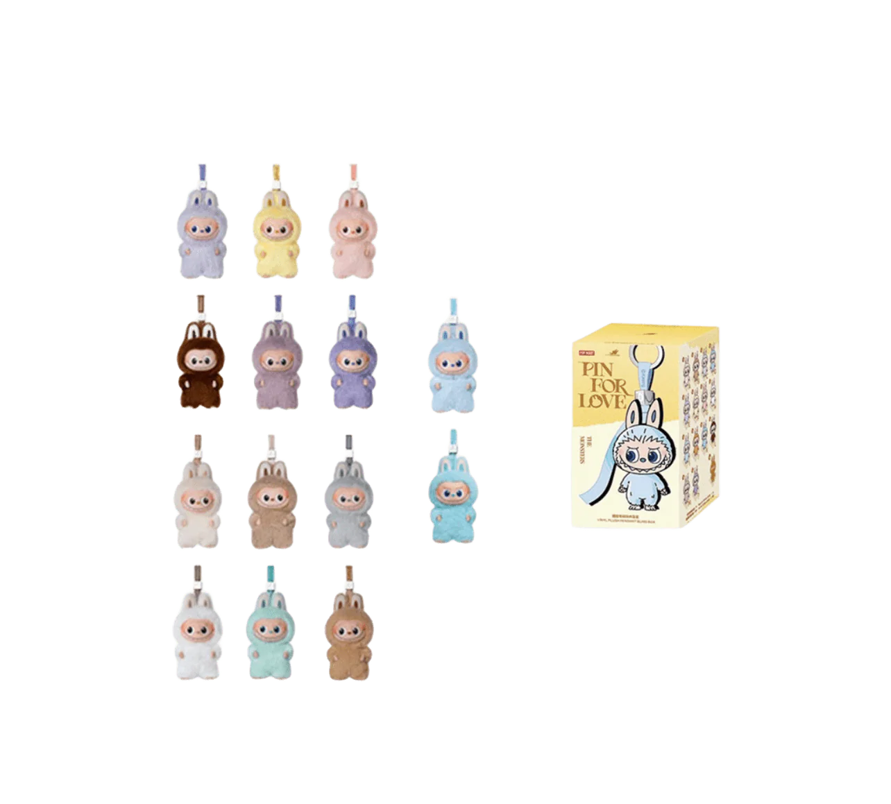 Pop Mart Labubu The Monsters Pin for Love Series Vinyl Plush Pendant (A-M) Sealed Case - Image 3
