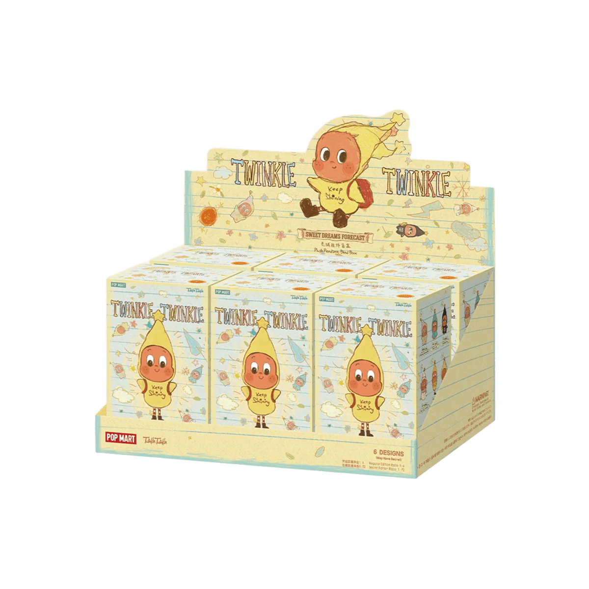 Pop Mart Twinkle Twinkle Sweet Dreams Forecast Series Plush Pendant Sealed Case (6 Blind Box)