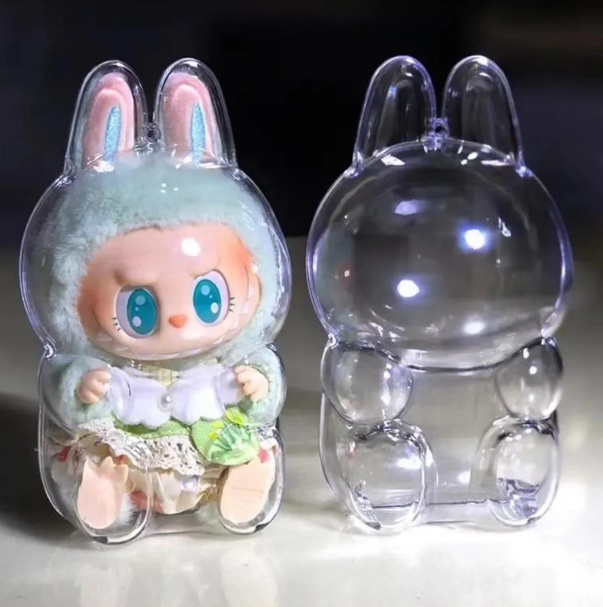 Labubu Doll Transparent Protective Cover  Macarons & Have a seat  & Coca Cola - Image 6