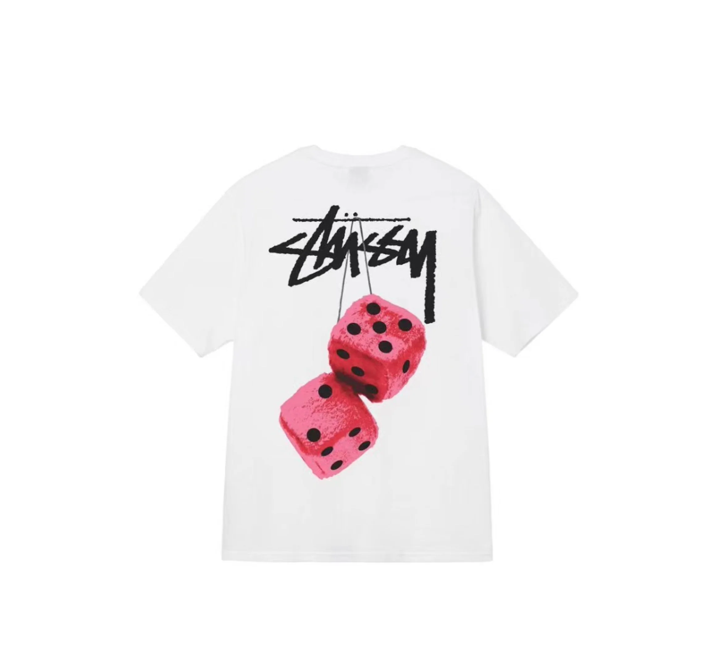 Stussy SS22 Fuzzy Dice Tee  White