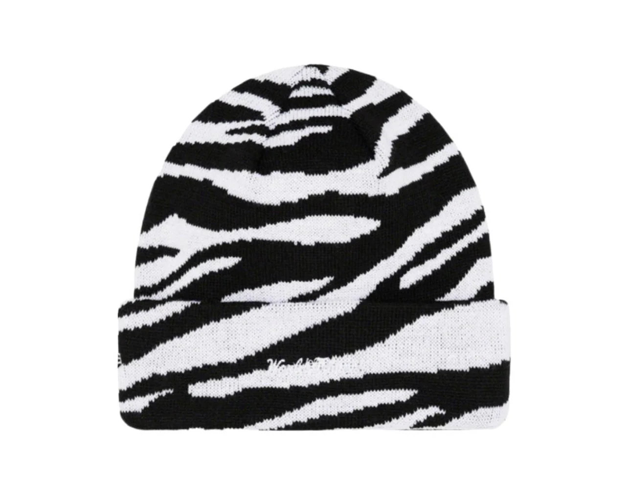 Supreme New Era Box Logo Beanie (FW22) Zebra - Image 2