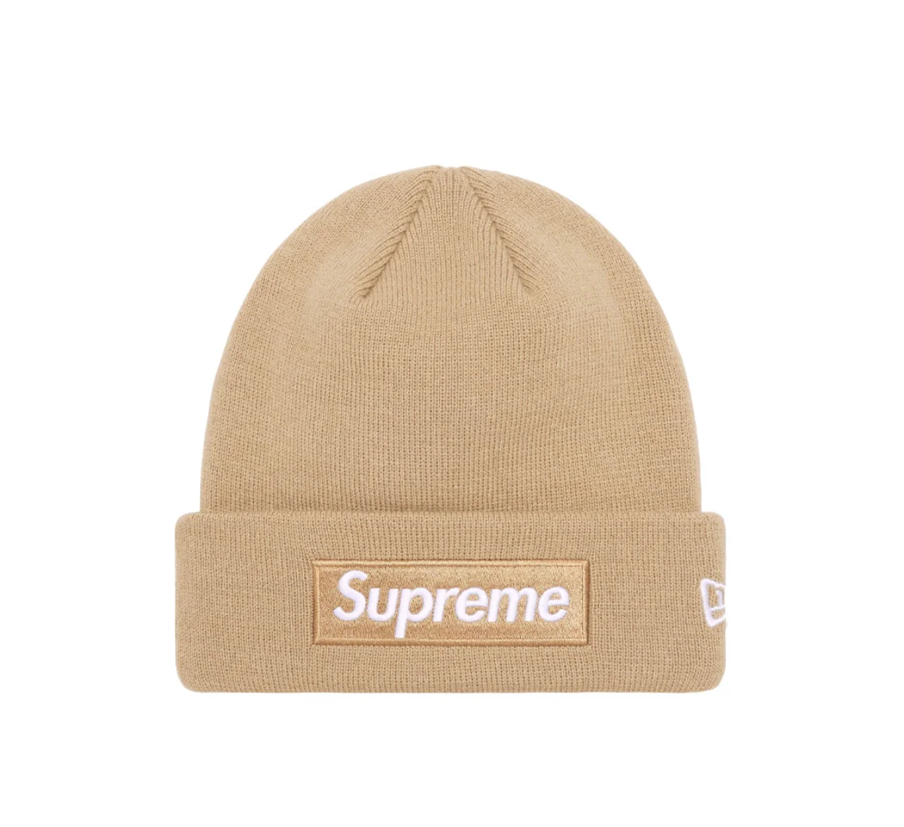 Supreme New Era Box Logo Beanie (FW23) Dark Sand